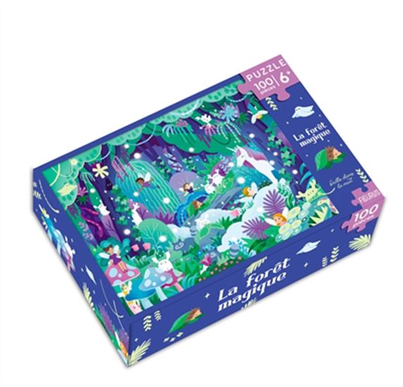 Forêt magique : puzzle phosphorescent (100 pièces 6 ans +)(La) Cof. —  Griffon