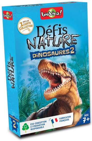 Cartes Défis Nature Dinosaures 2 bleu