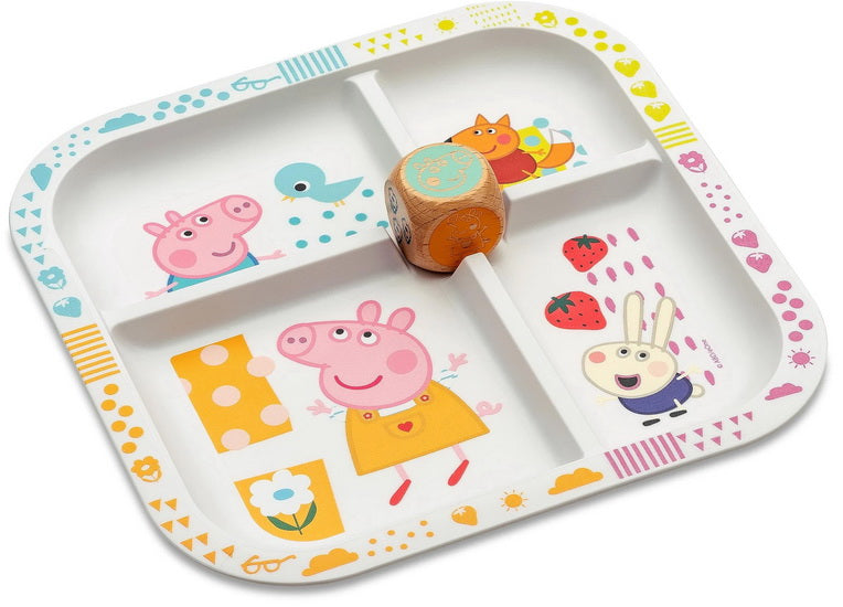 Assiette d'apprentissage avec dé Peppa Pig