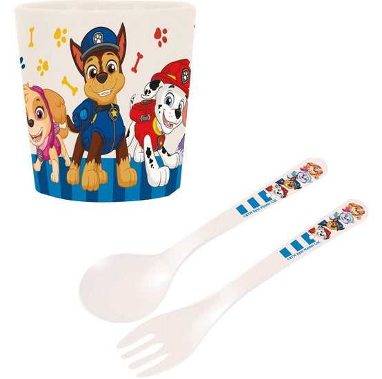 Ensemble verre et ustensiles Pat Patrouille