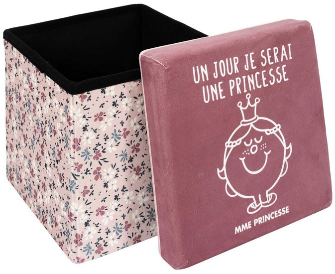 Coffre pouf pliable Mme. Princesse