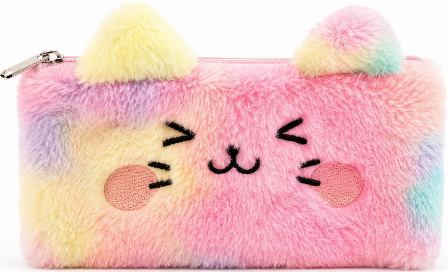 Étui à crayons peluche Chat Tie-Dye