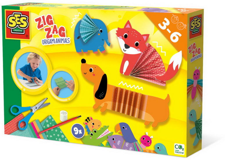 Animaux en origami zigzag