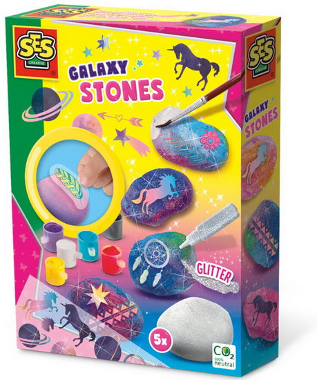 Peinture sur pierres Galaxie