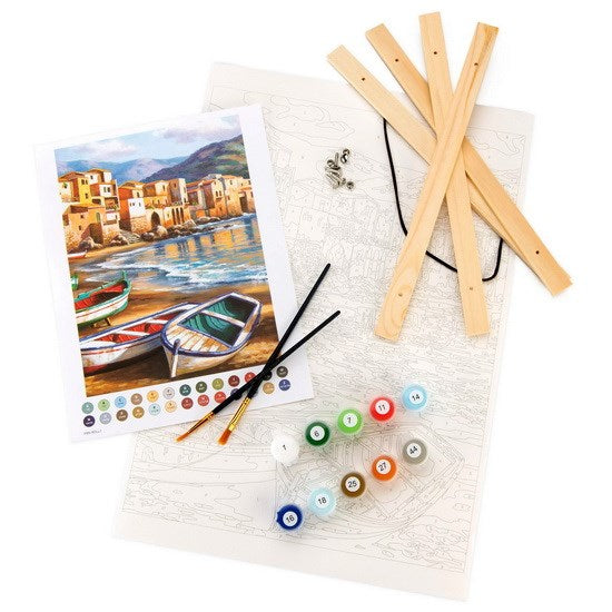 Peinture à numéro sur canvas Spiaggia Della Citta