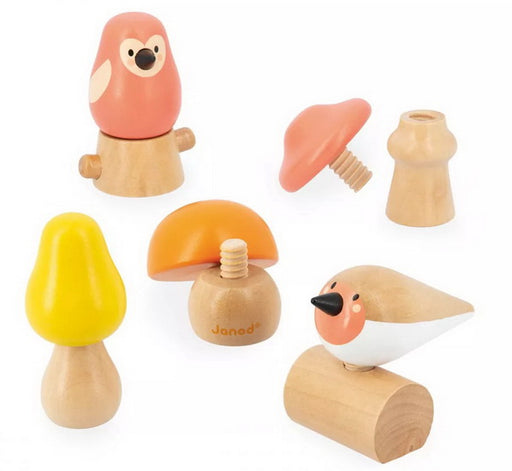 Oiseaux et champignons à visser
