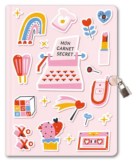 Journal intime avec cadenas - Collants