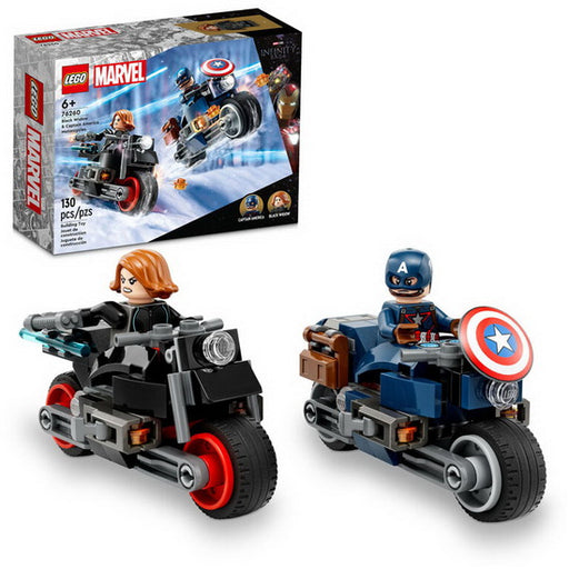 Les motos de Black Widow et de Captain America 