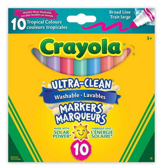 Ens. 10 marqueurs colossal Tropicales pointe large