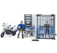 Poste de police Bworld avec moto de police