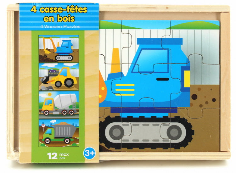 Casse-tête en bois 4 en 1 Construction