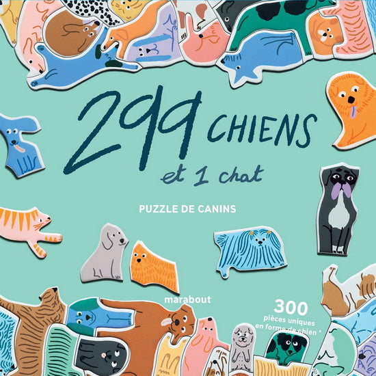 299 chiens et 1 chat : puzzle de félins Cof. N. éd.