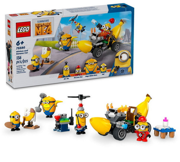 Les Minions et la voiture-banane