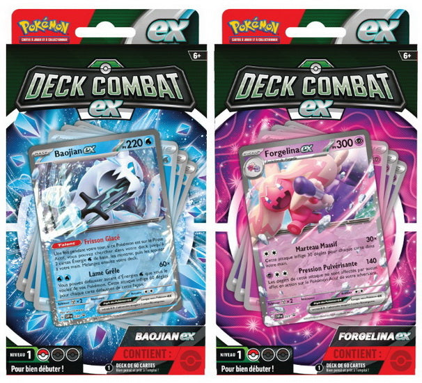 Ensemble de départ pokémon Forgelina ou Baojan Ex 2AS