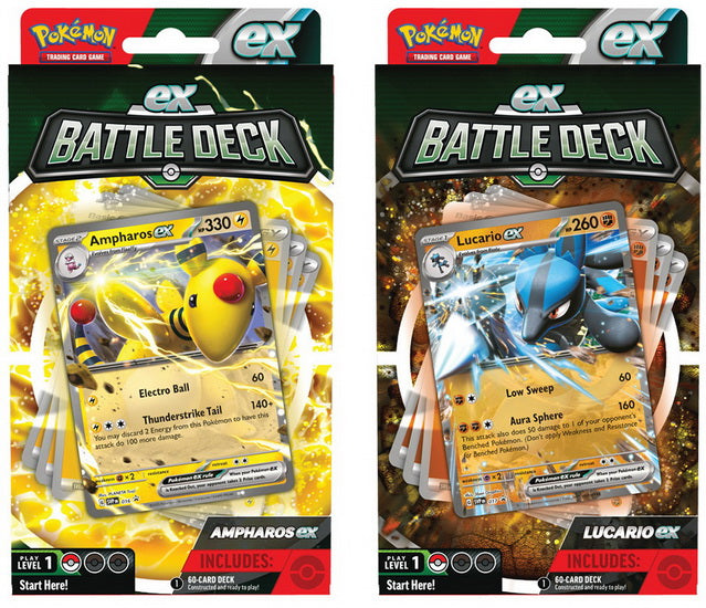 Ensemble de départ Pokémon Lucario ou Ampharos Ex 2AS