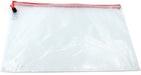 Enveloppe de plastique fermeture éclair rouge