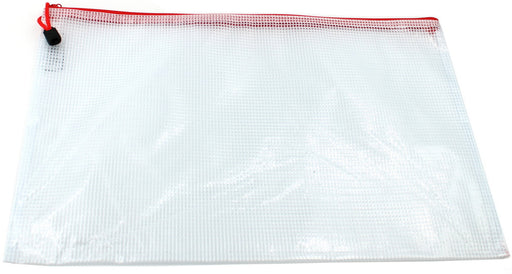 Enveloppe de plastique fermeture éclair rouge