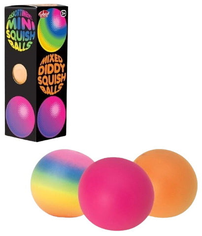 Scrunchems 3 mini squish balles multicolores