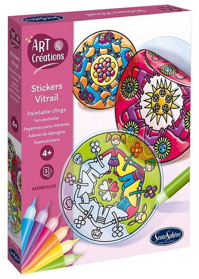 Autocollants vitrail mandalas