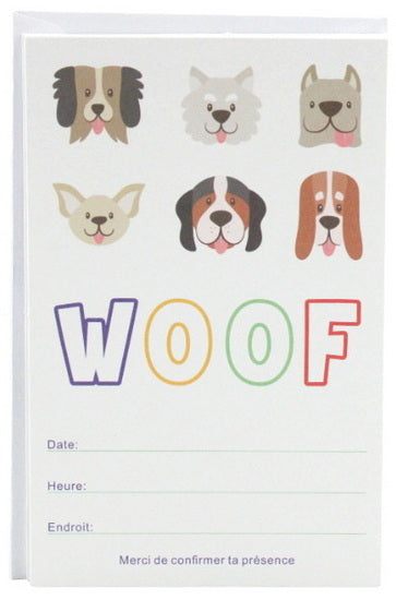 Cartes d'invitation Chiens (8)