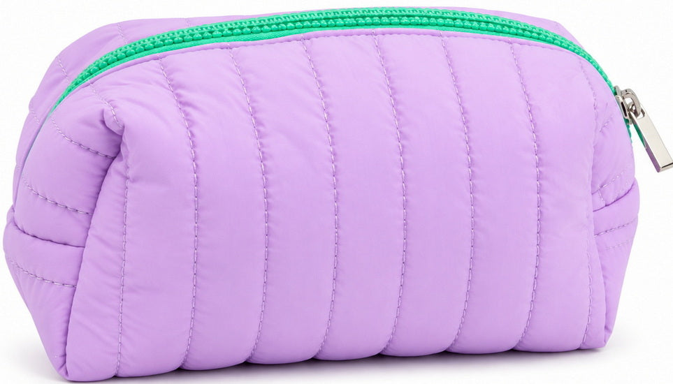 Étui à crayon matelassé lilas