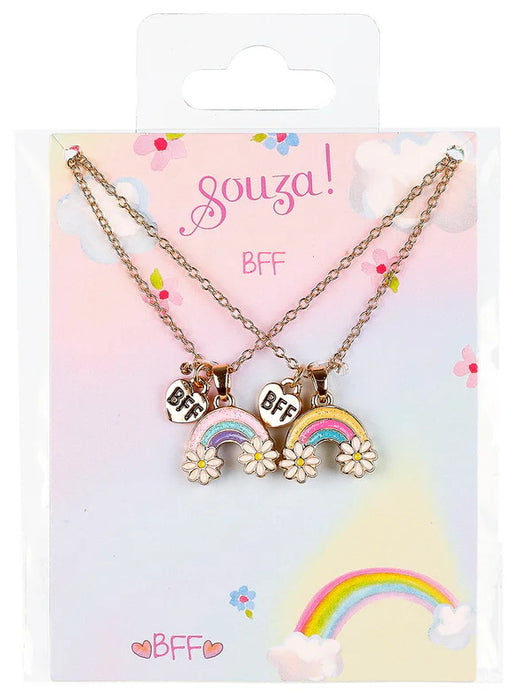 Ens. cadeau BFF 2 colliers arc-en-ciel