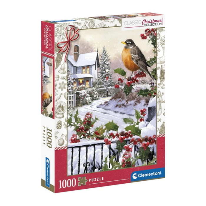 Le rouge-gorge et buissons de houx 1000 mcx