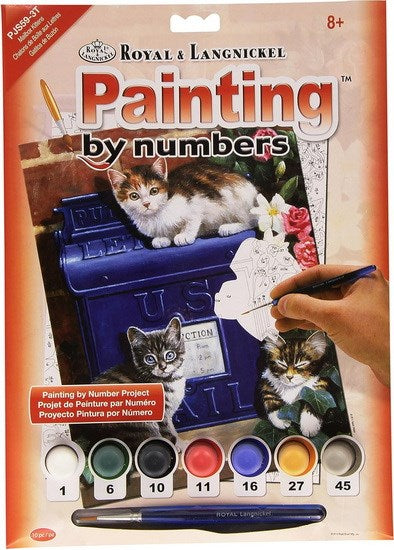 Peinture à numéro Chaton de boite aux lettres