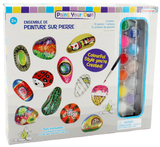 Ensemble de peinture sur pierre