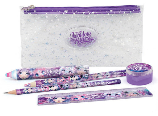 Ensemble de papeterie dans une trousse à crayons