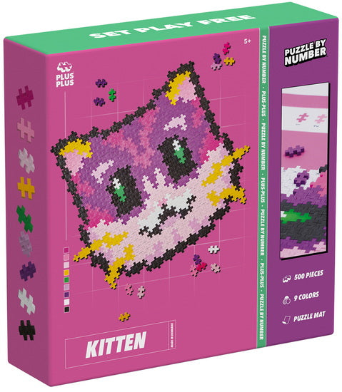 Casse-tête par numéros chaton 500 pcs
