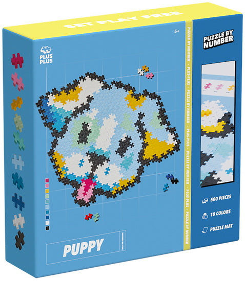 Casse-tête par numéros chiot 500 pcs