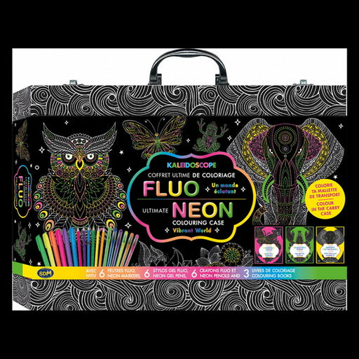 Coffret ultime de coloriage fluo : un monde éclatant