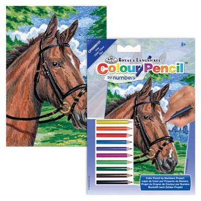 Mini crayon de couleur à numéros cheval
