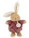 Doudou soleil lapin musical rose foncé