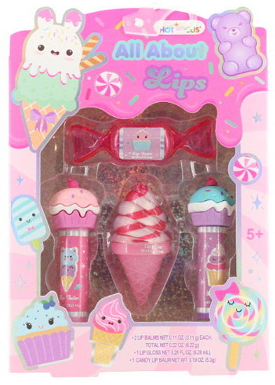 Ens. 4 baumes à lèvres sucreries