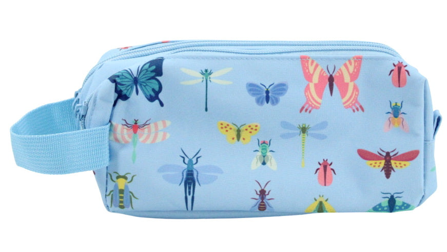 Étui à crayons avec poignée papillons