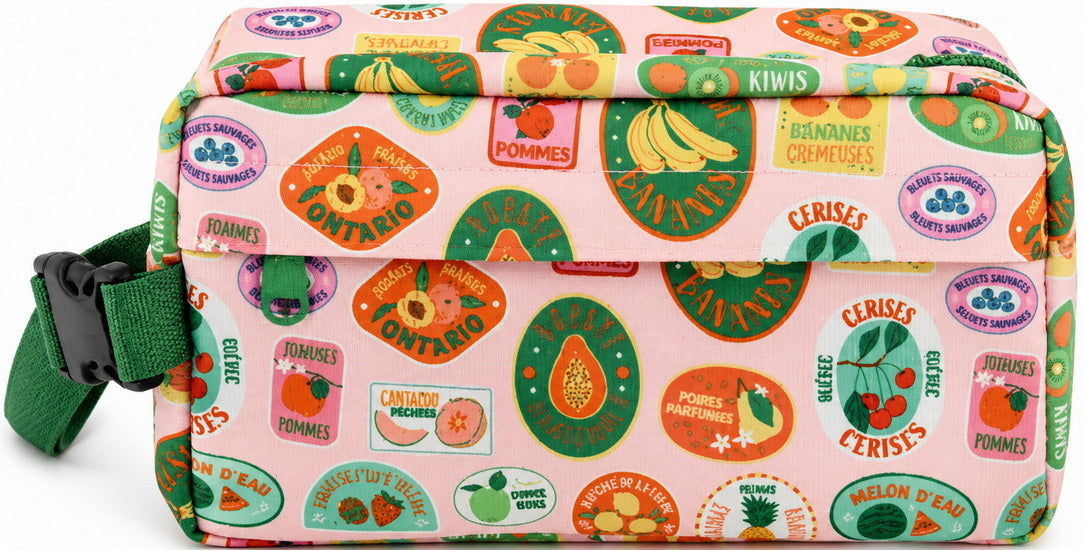 Grand sac à collation congelable étiquettes fruits