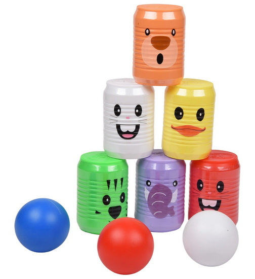 Jeu de lancer de canettes