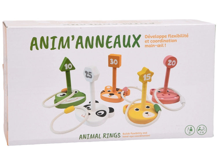 Jeu de lancer d'anneaux animaux