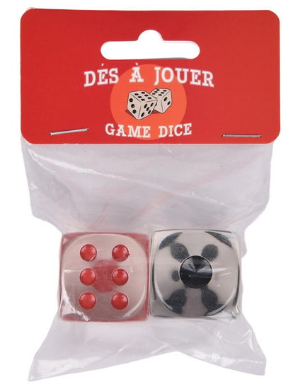 Ensemble de 2 dés transparent