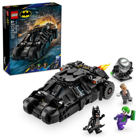 La Batmobile Tumbler de Batman contre Double-Face et Le Joker