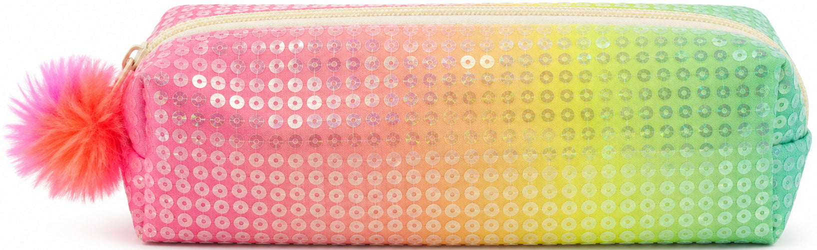 Étui à crayon paillettes arc-en-ciel