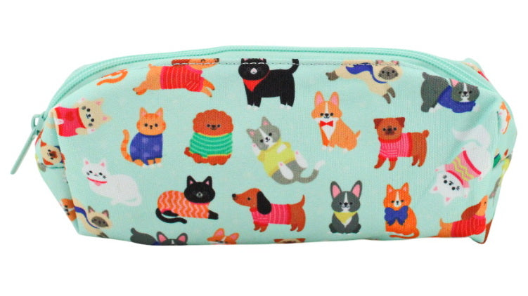 Étui à crayon chat et chiens
