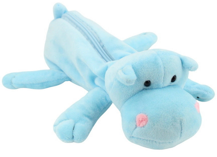 Étui à crayon peluche hippopotame
