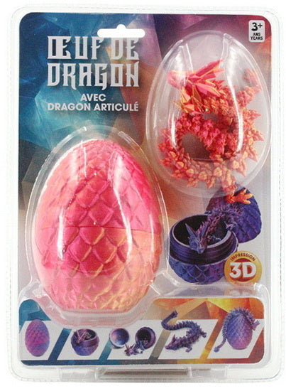 Figurine 3D dragon et son œuf 3AS