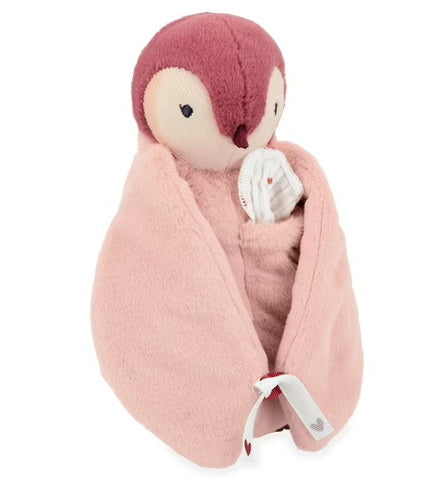 Peluche bisou pingouin rose