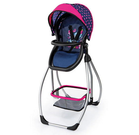 Chaise haute convertible en berceau