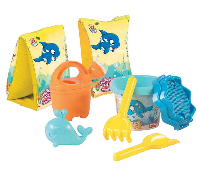 Sac à dos ens. de plage et flotteurs poisson