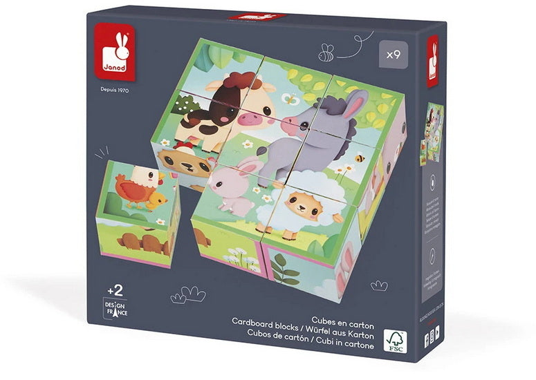 Ferme : cubes animaux de la ferme